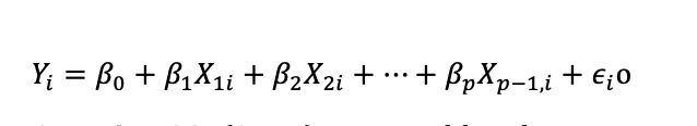 For the multiple linear regression model Question 1:(2 pts.) Recall that the
