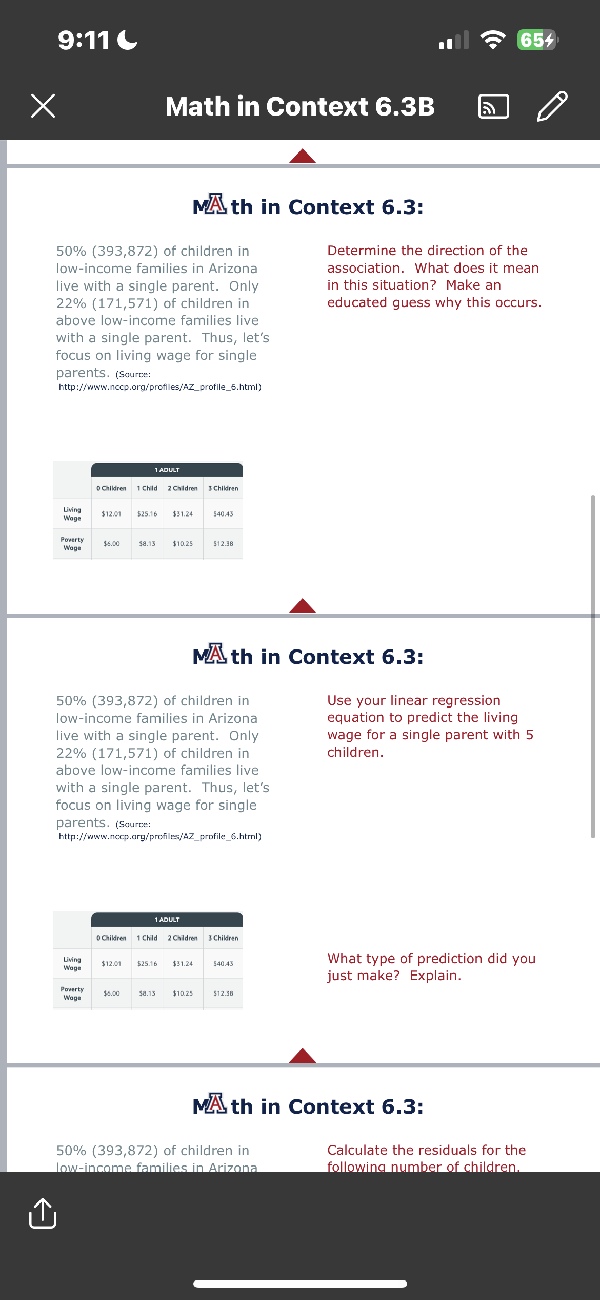 Context 6.3: Living wage is the hourly rate that an individual in