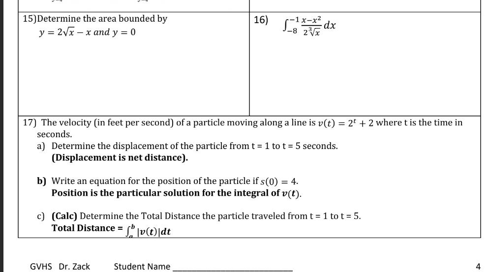 (8 - 2x) dx ['s() dx - 10 and [ f()ax =