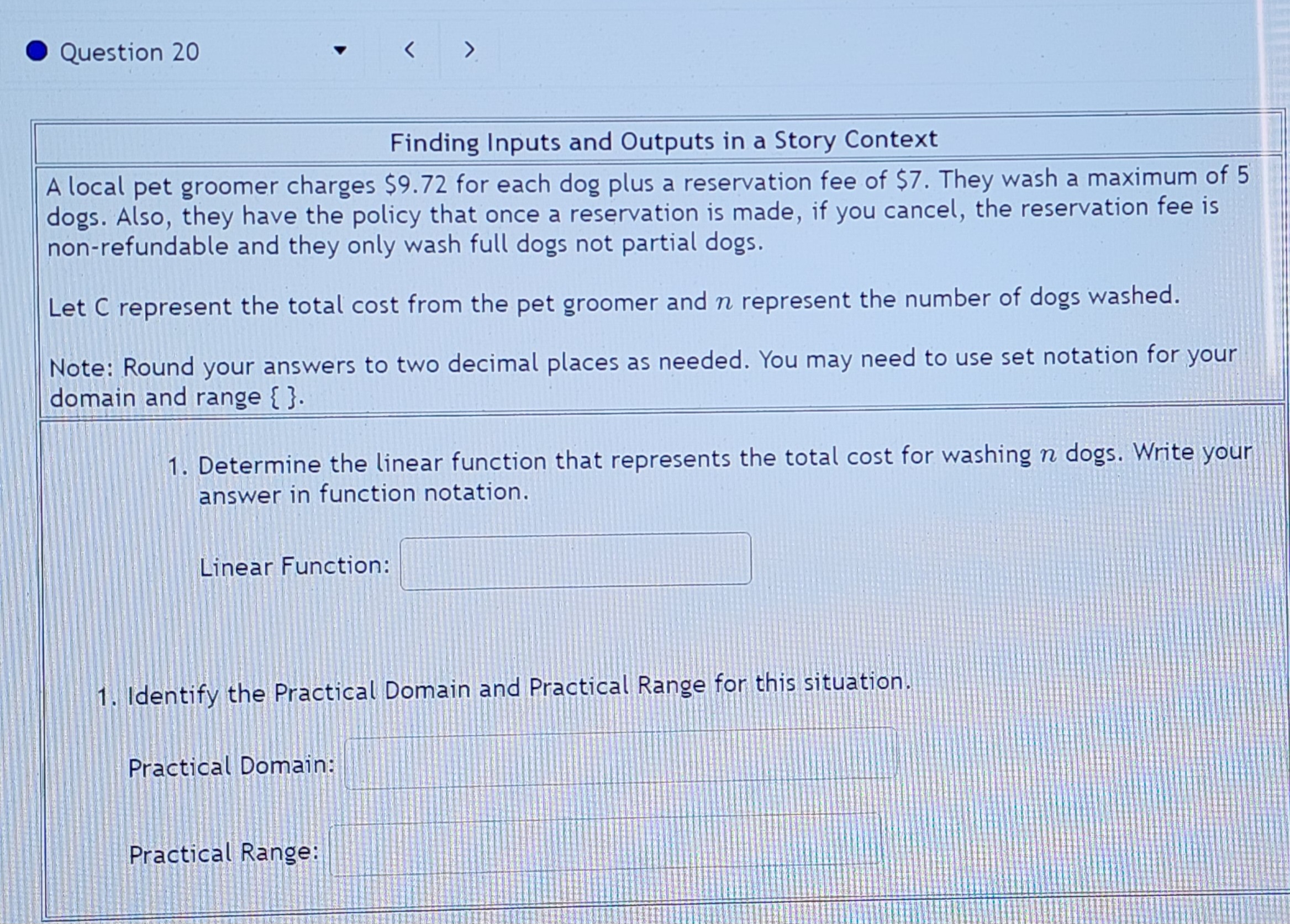 point (7, -10) that is parallel to y = -x - 2.
