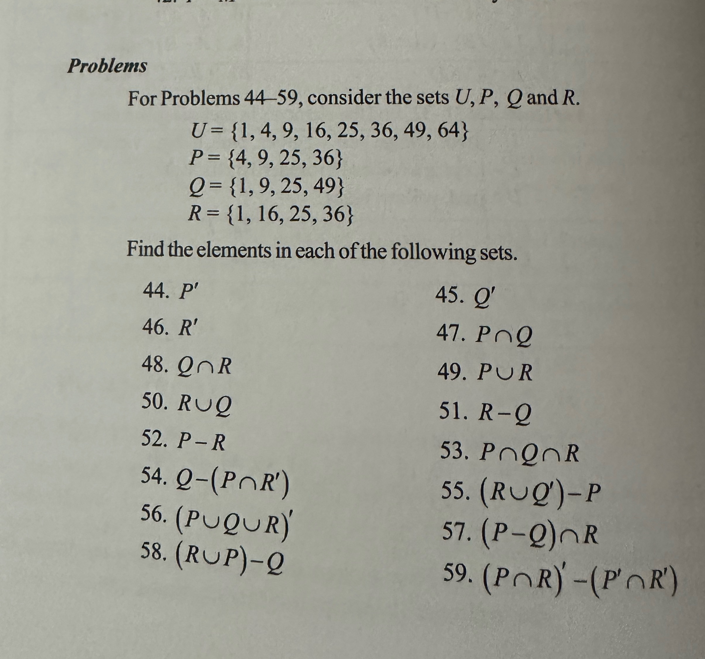 Please answer all odd questions starting with 45 Problems For Problems 44-59,