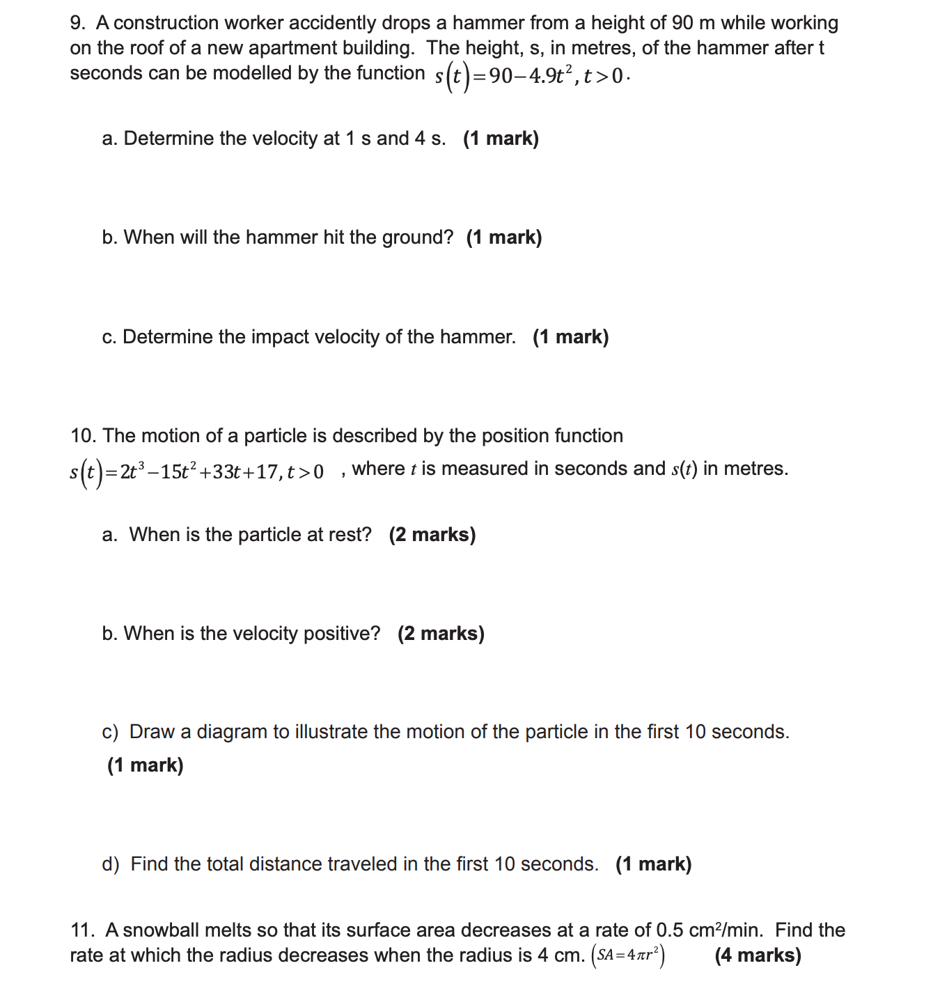 Please help with these Calculus quotations. Please type the answer don't write