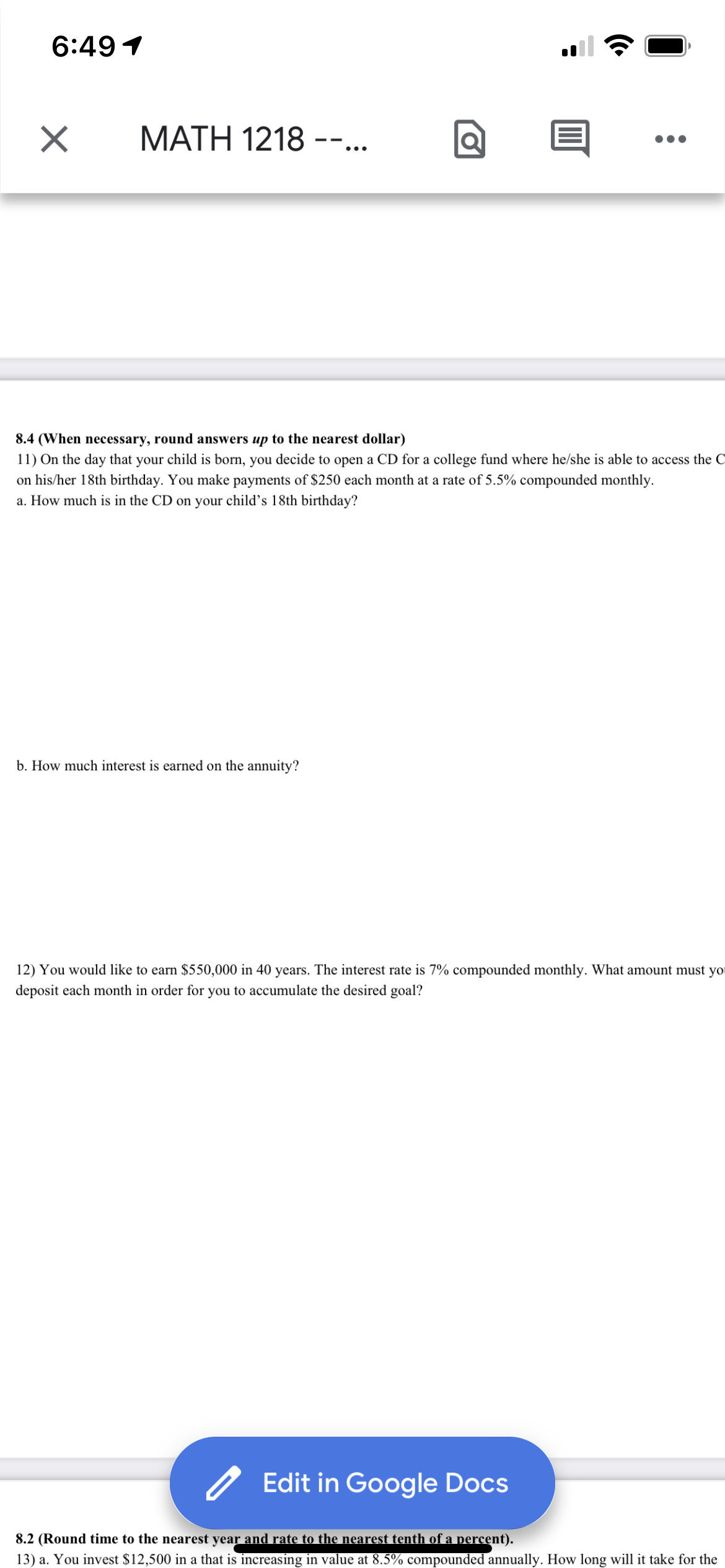 please help ASAP with this will mark helpful! 6:491 X MATH 1218