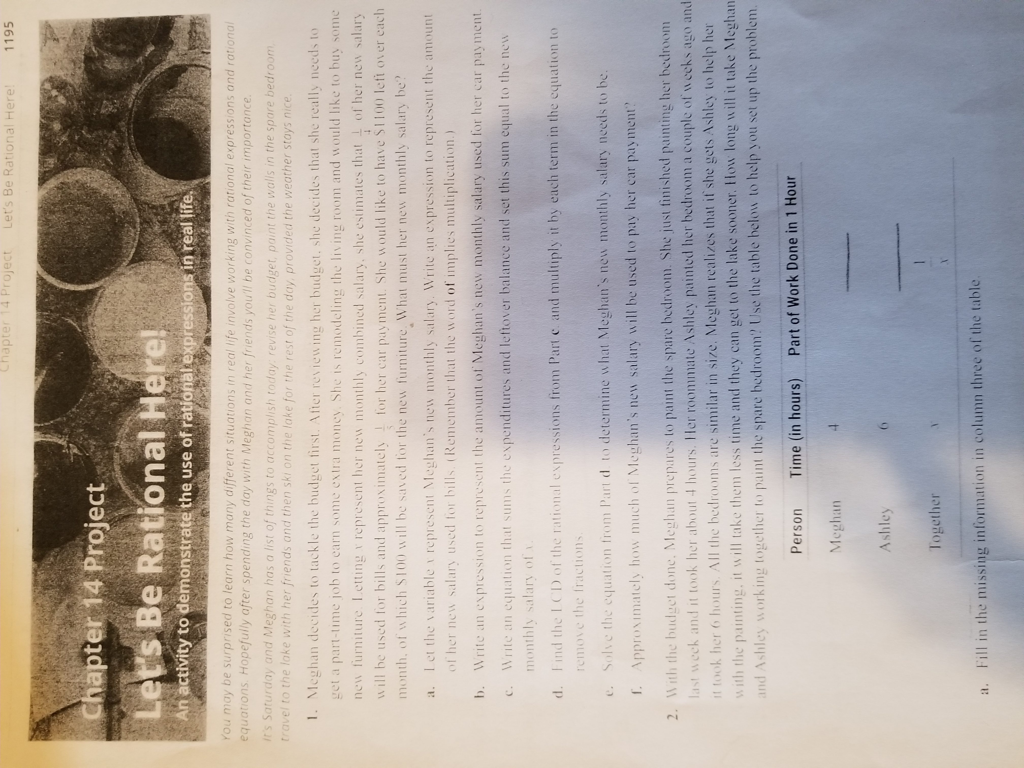  14 Project Let's Be Rational Here! 1195 Chapter 14 Project Let's