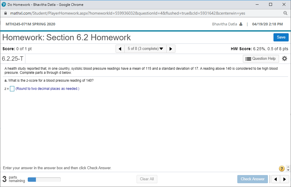 I need help with this homework. P Do Homework - Bhavitha Datla
