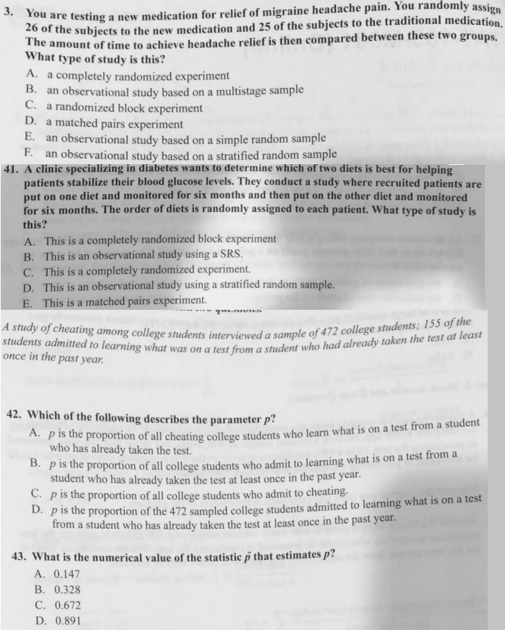 stat.png" />Please answer these questions. 3. You are testing a new medication