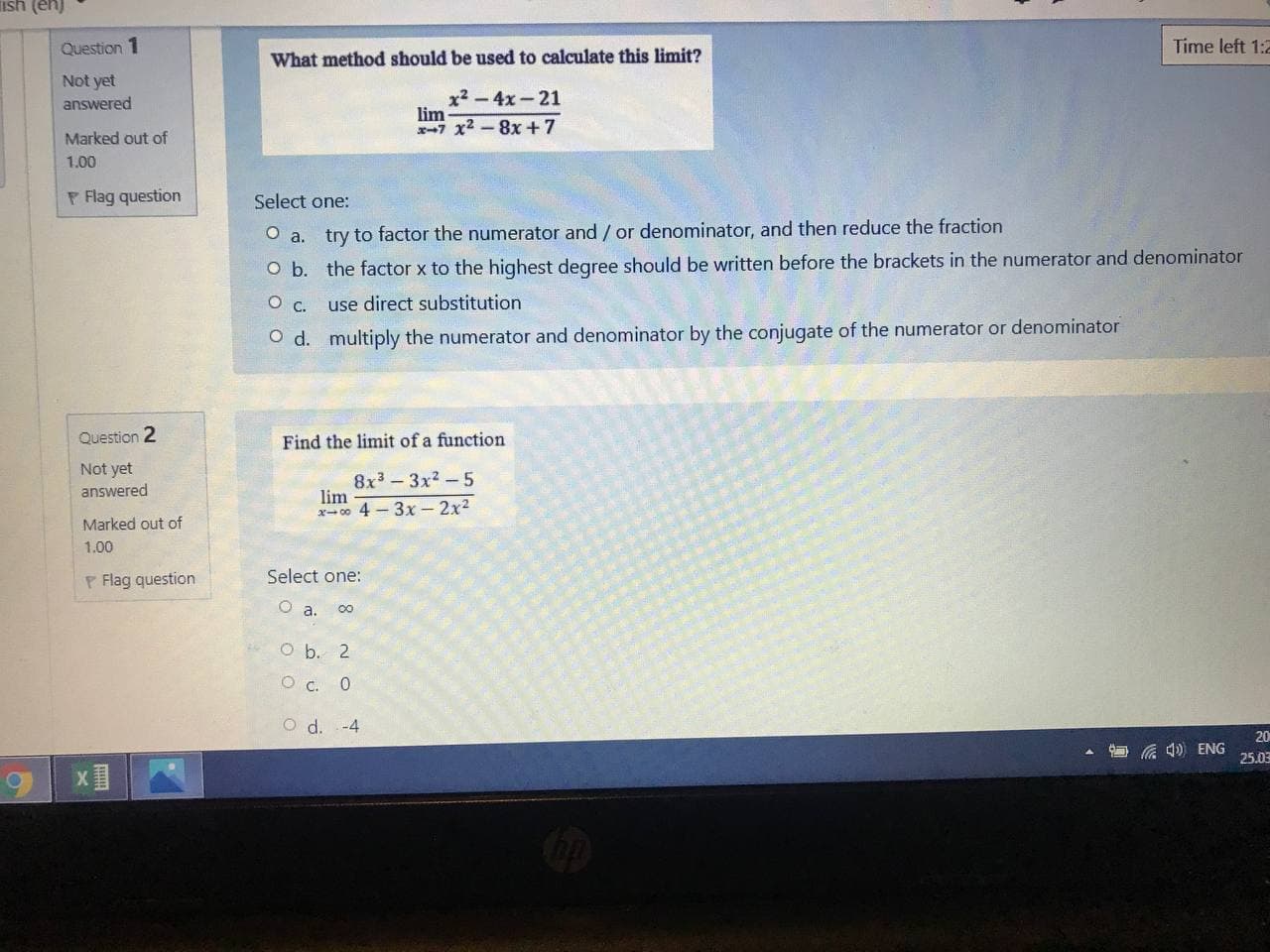 Question 3 Find the derivative of the function Not yet answered f(x)