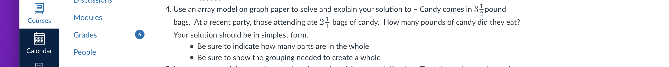  Courses UlbLuhblul I) Modules Grades People 4. Use an array model