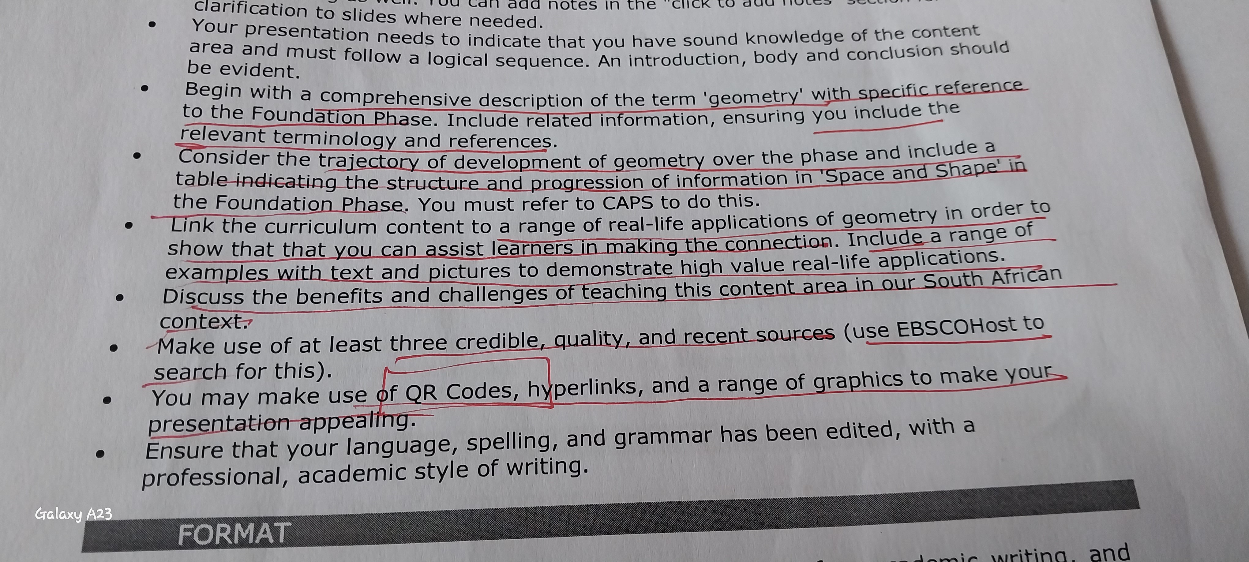 would use for a Scenario: You are being interviewed for a position