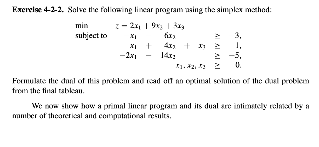 Please detailed solve the optimization problem with BOTH dual simplex and standard