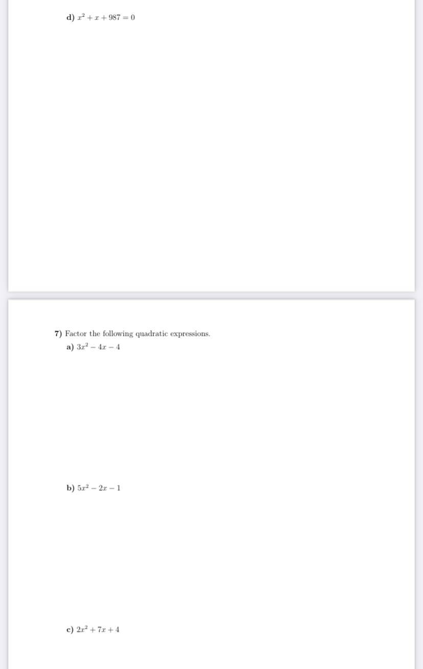 0). x2 - 16 = 0 Routine Questions 4) Solve the following