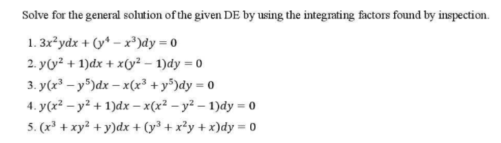 ANSWER NO. 2 ONLY.COMPLETE SOLUTIONS. Solve for the general solution of the