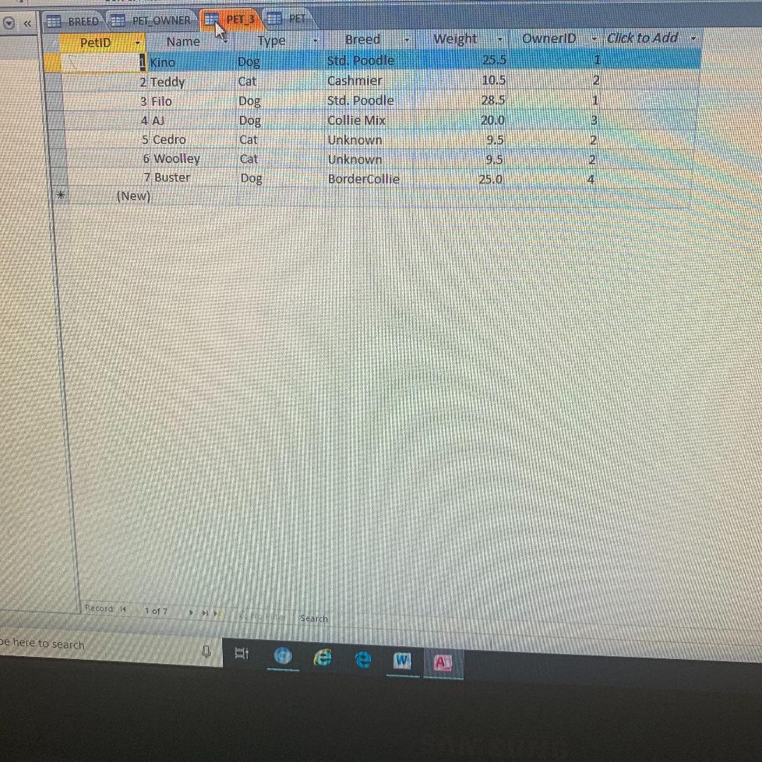 the tables as it fits Create a form for each table see