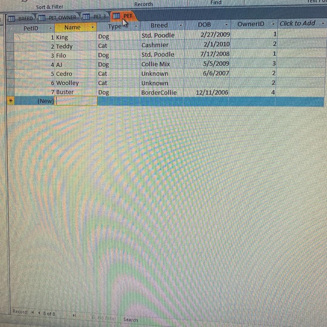 the following image as an example: Brand Font BreedName MinWeight 15 MaxWeight