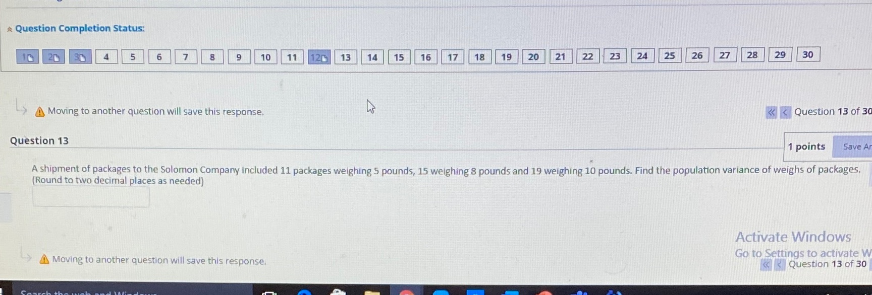 Need ASAP please * Question Completion Status: 20 4 5 6 7