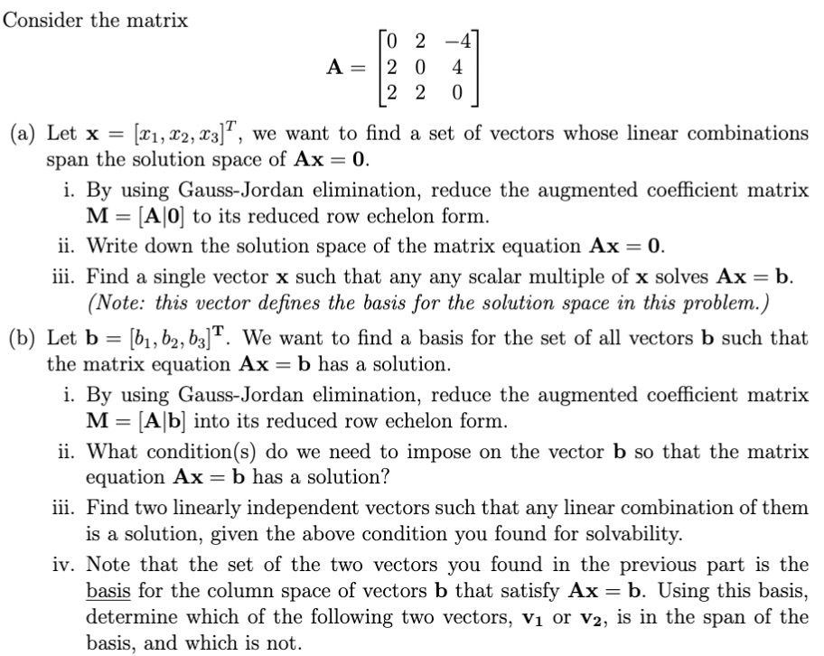 Differential Equations Consider the matrix 0 A = NO O A (a)