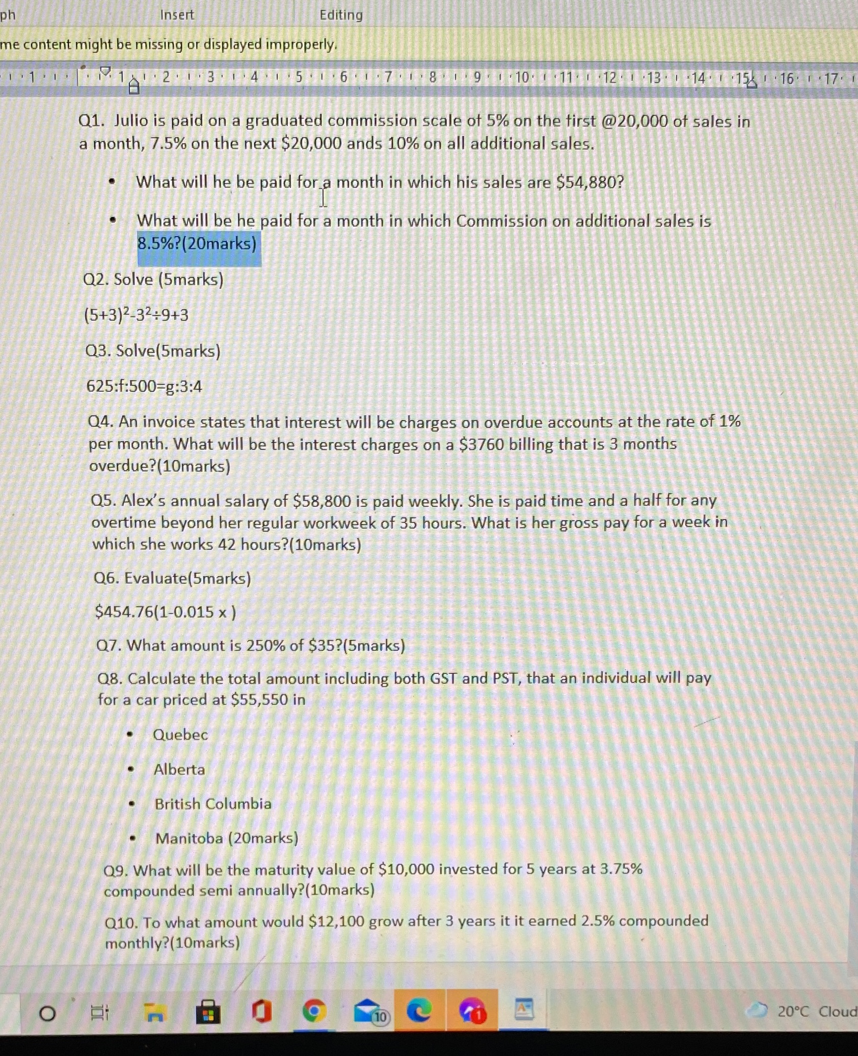 oh Insert Editing me content might be missing or displayed improperly.