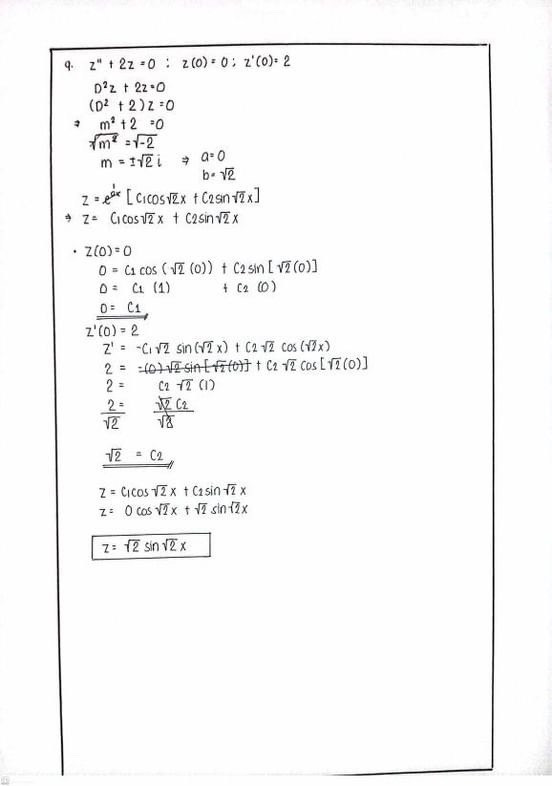 = 0; z'(0) =2 10. y" - 2y' = e2* In|2x|\f8) 9y"