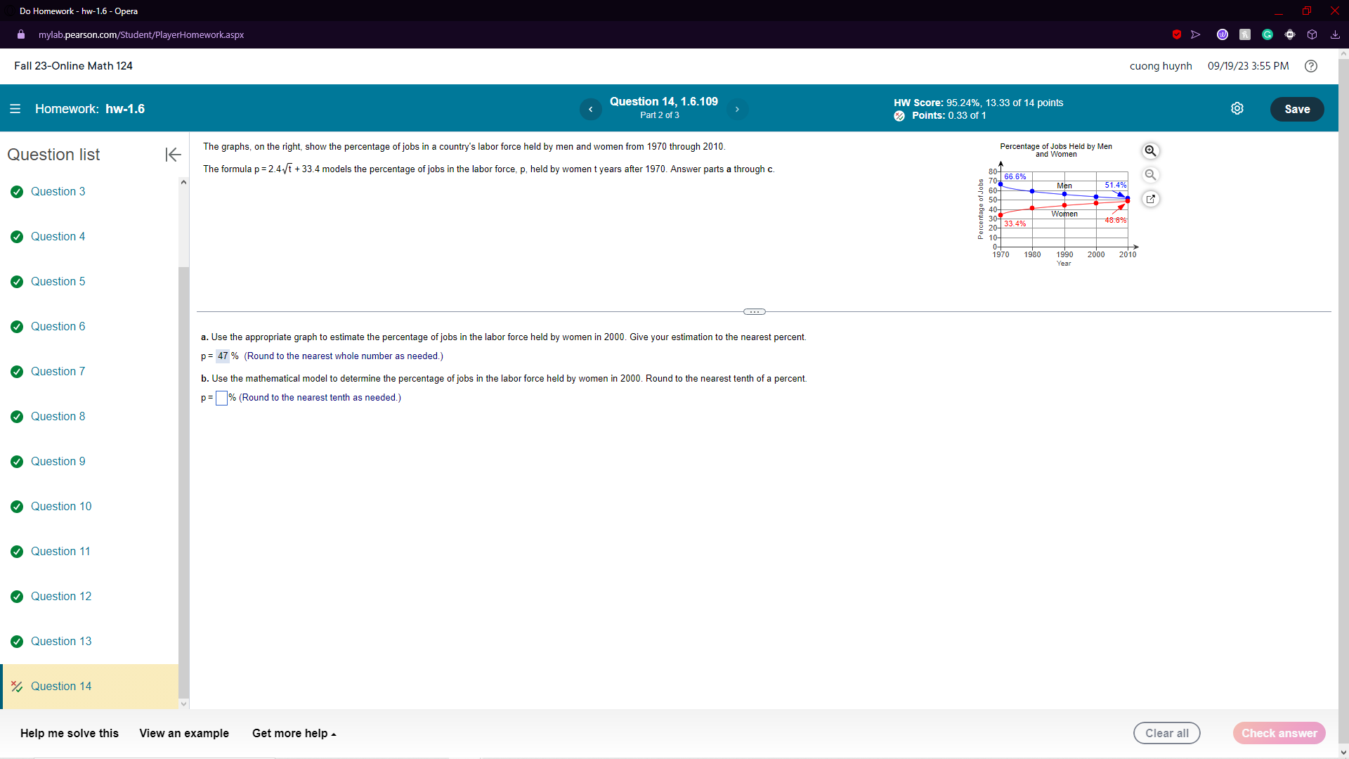  Do Homework - hw-1.6 - Opera mylab.pearson.com/Student/PlayerHomework.aspx D UR G Fall