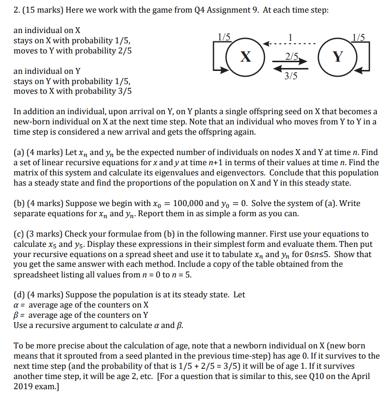 Please Answer in detail 2. [15 marks} Here we work with the