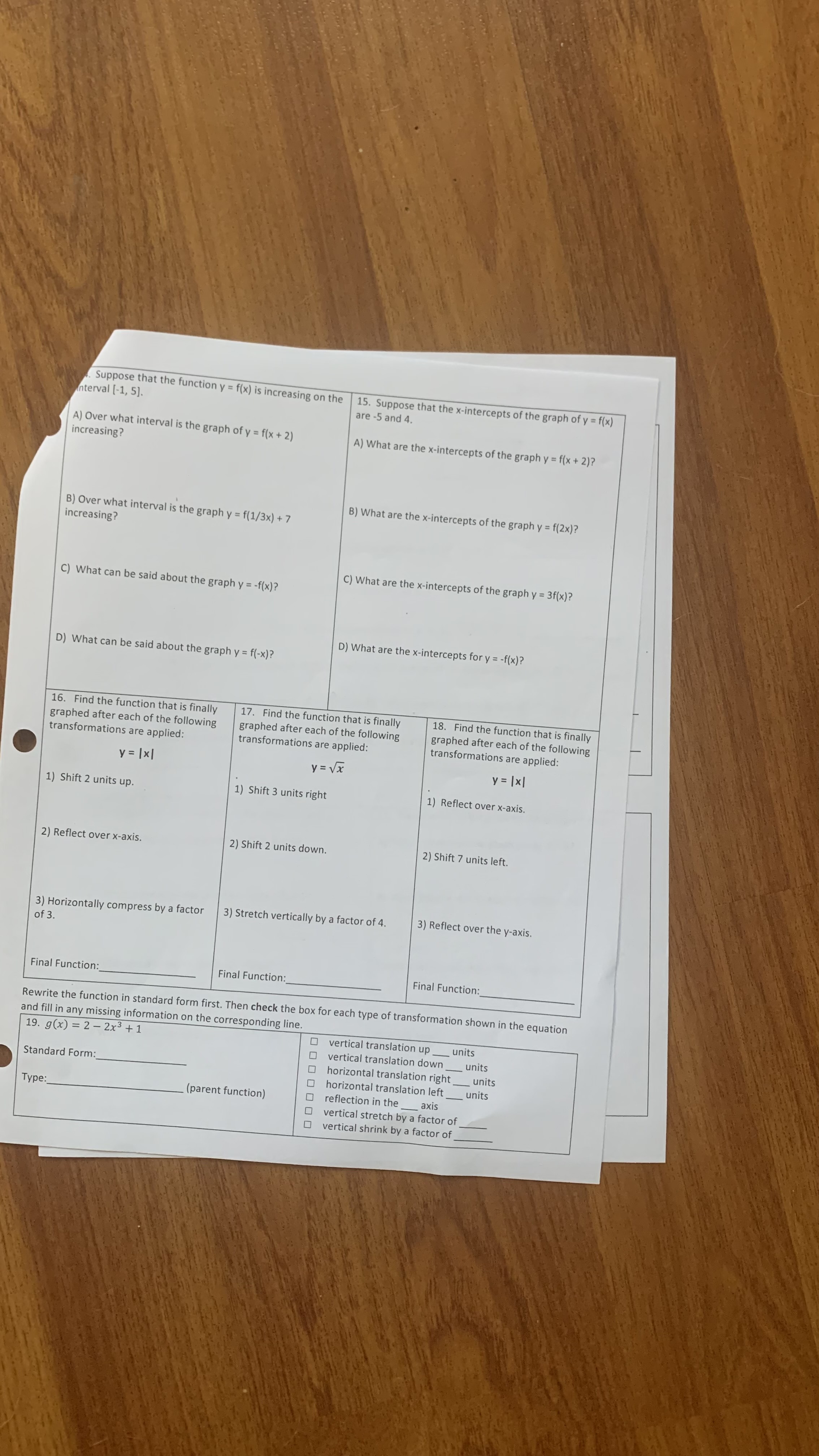  nterval [-1, 5]. Suppose that the function y = f(x) is