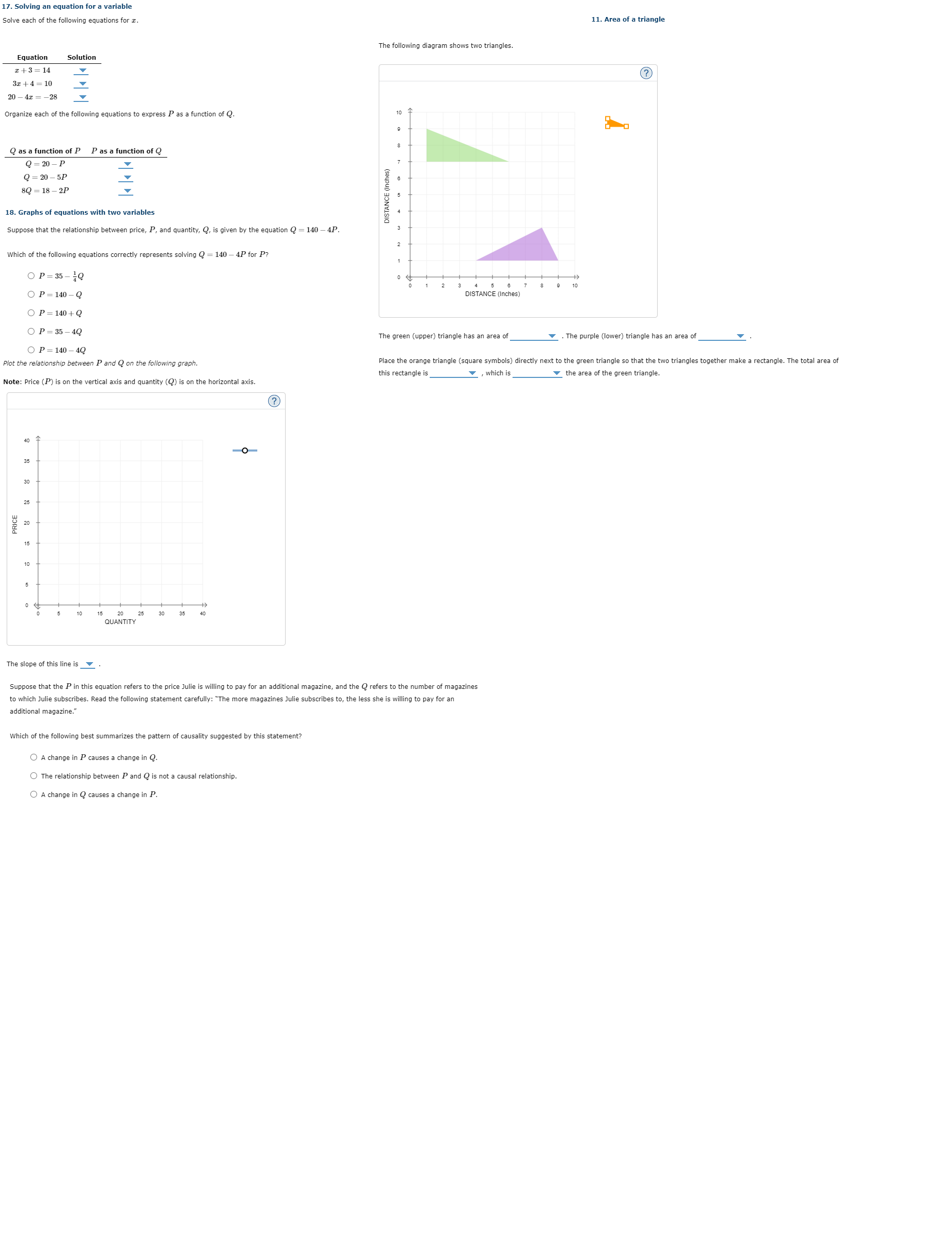 17. Solving an equation for a variable Solve each of the