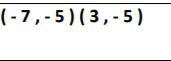 chart.b) Create an equation of a horizontal line and a vertical line