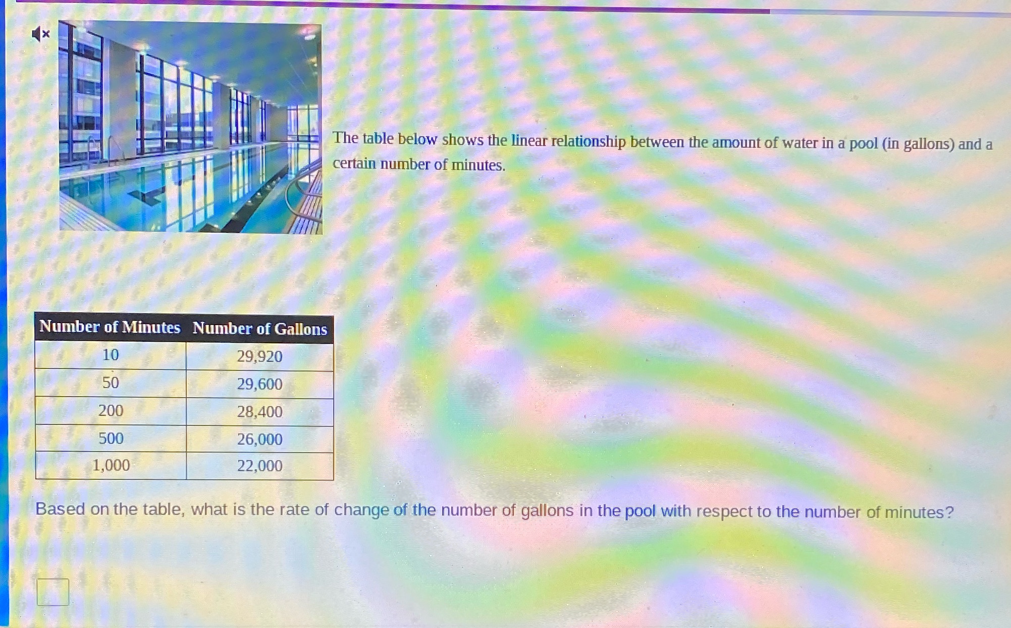  The table below shows the linear relationship between the amount of