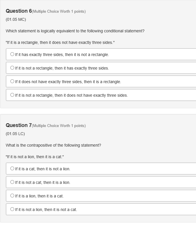angles of the polygon is 180. O If the polygon is not