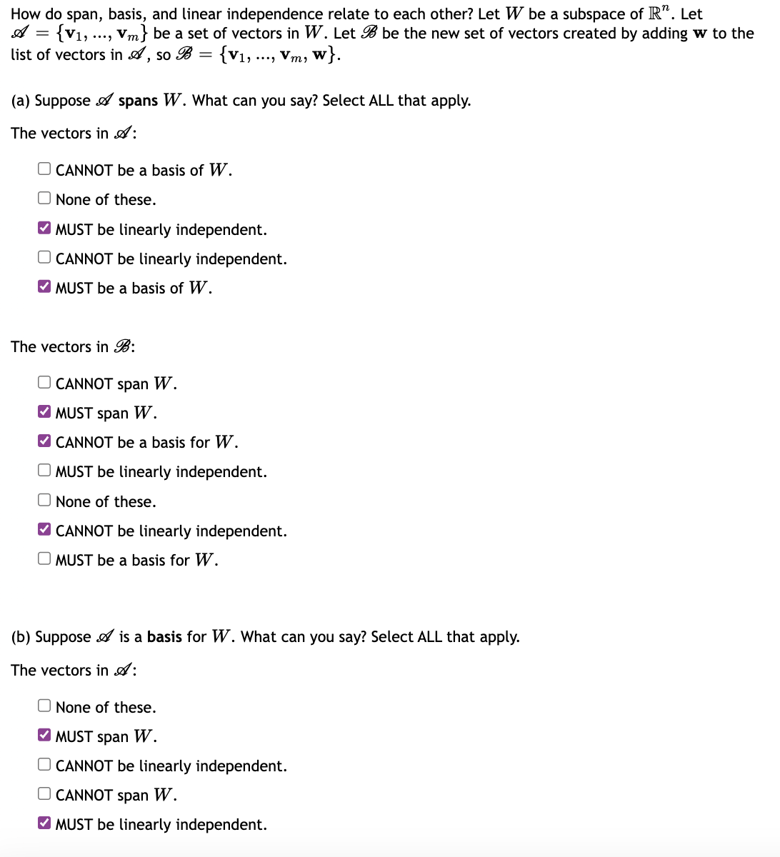  How do span, basis, and linear independence relate to each other?
