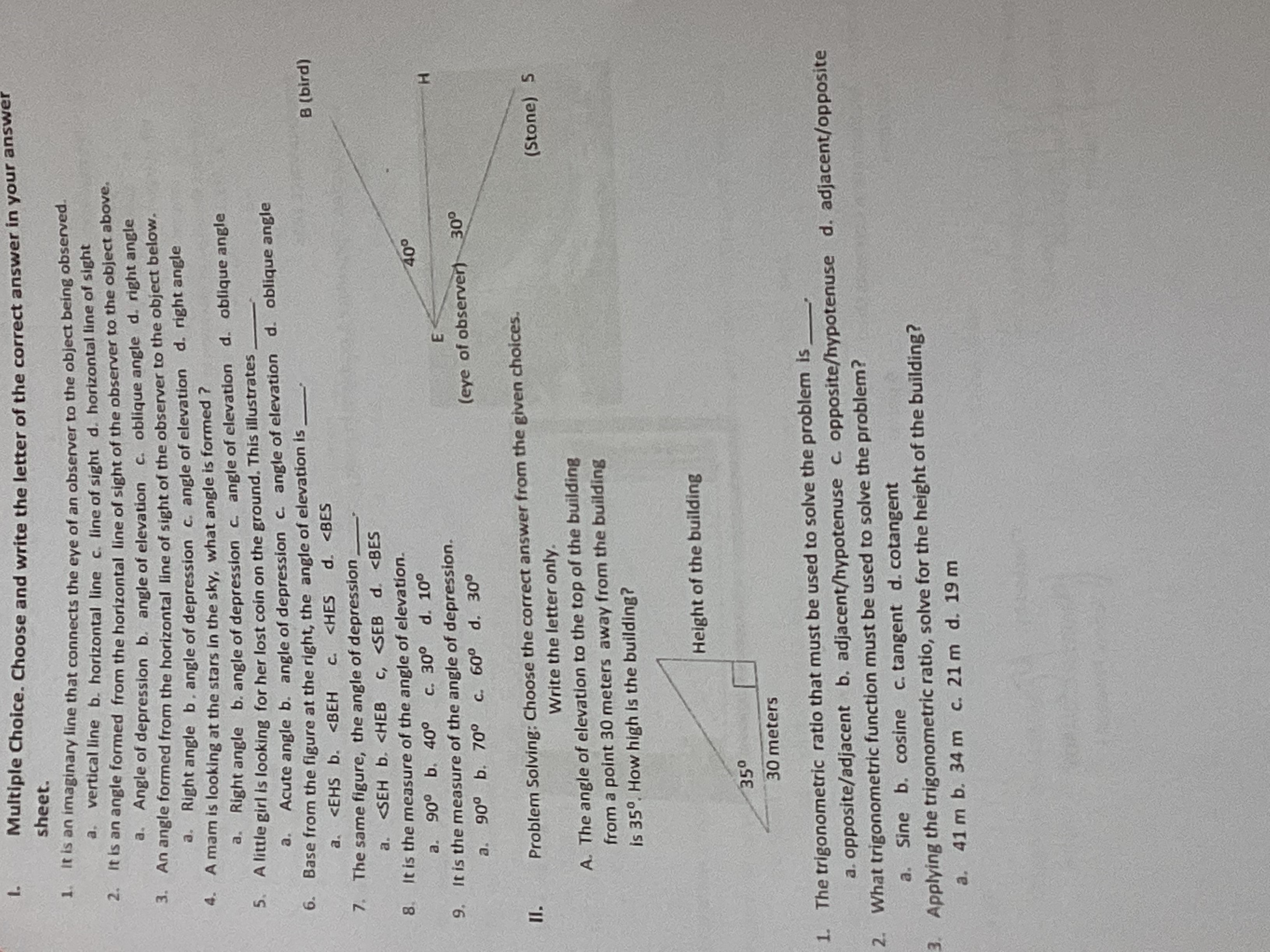E 12 A. Give the ratio of the following , base from
