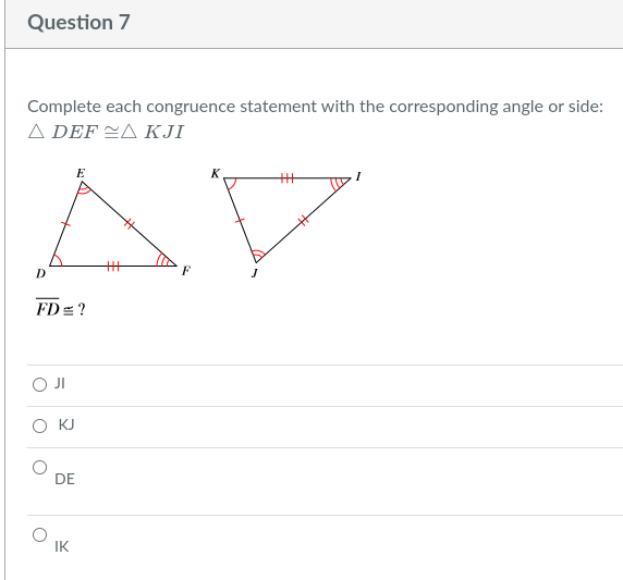 congruent statement: A UVW A UZYW A) V H W B) V