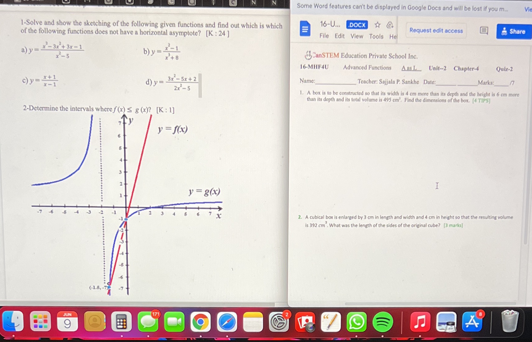 please answer both the questions attached Some Word features can't be displayed