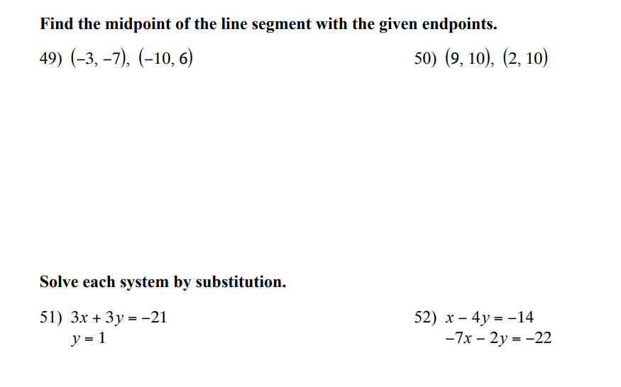 - 2 45) V6( V2 + V3\fFind the midpoint of the line