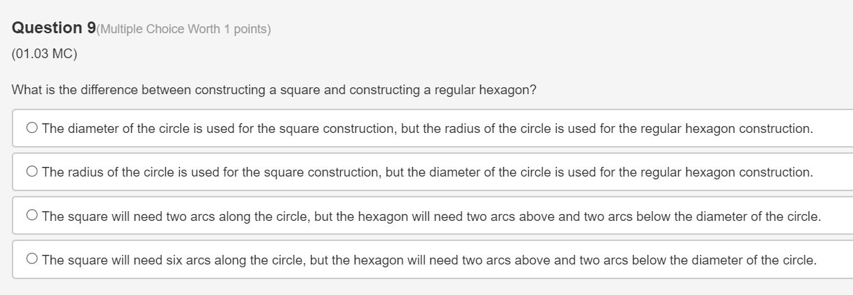 a straightedge. ' 0 Connect arcs that are above the original line