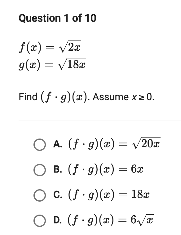 h(x) is a transformation of the square root parent function, f (ac)