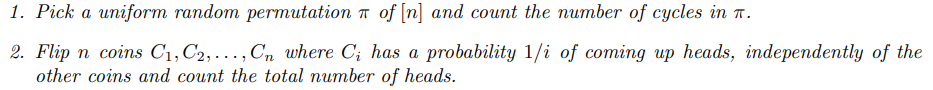 Prove why the two random processes below result in the same distribution