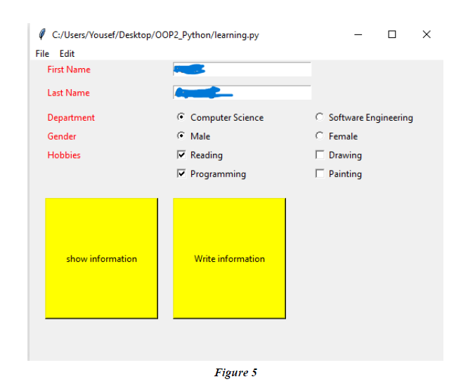 Programming Software Engineering C Female Drawing Painting show information Write information A.