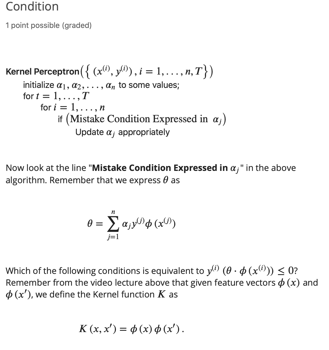 question here Condition 'I point possible (graded) Kernel Perceptron({ (3cm, ya?) ,i