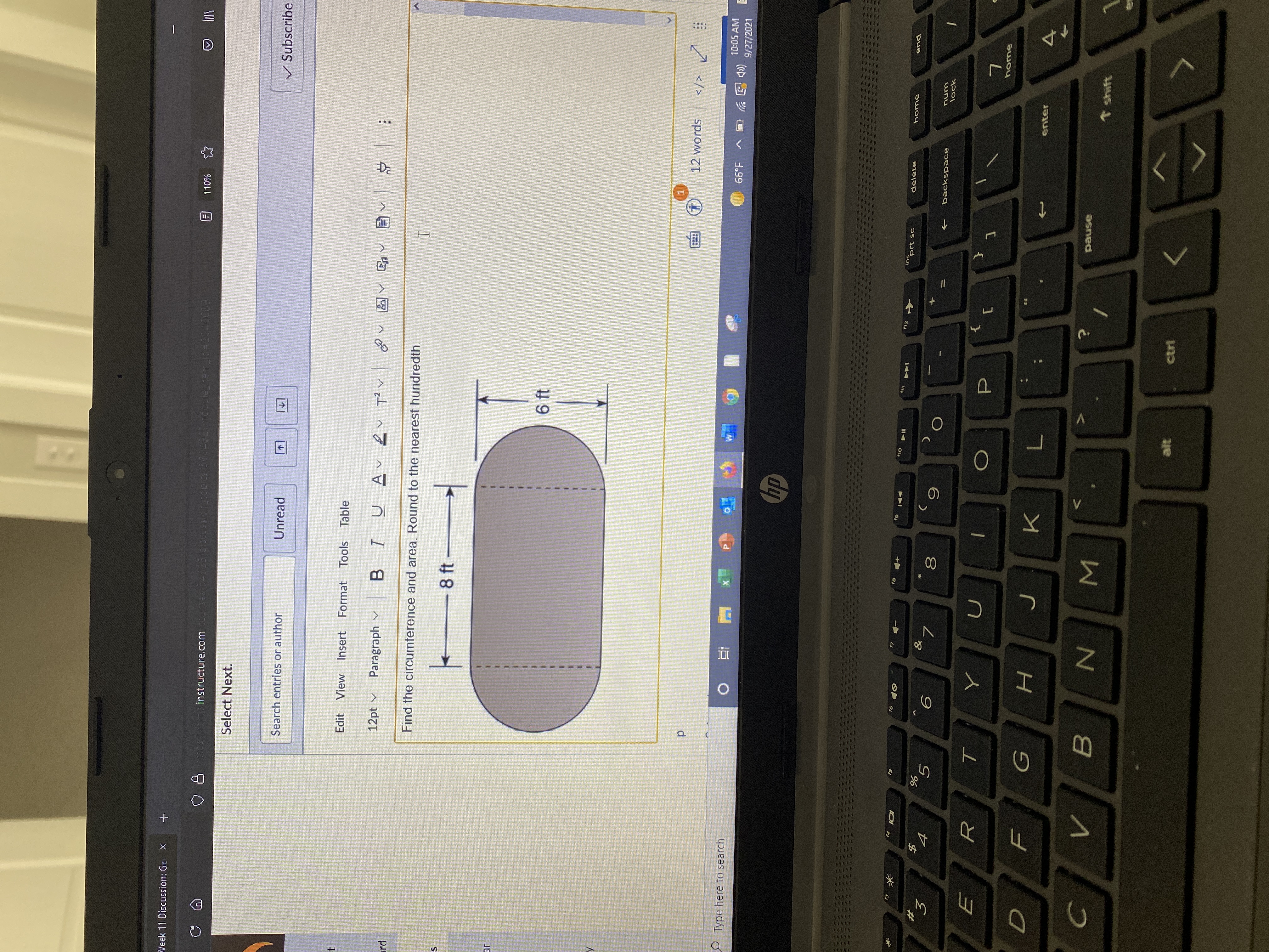  Week 11 Discussion: Ge 0 8 110% instructure.com Select Next. Search
