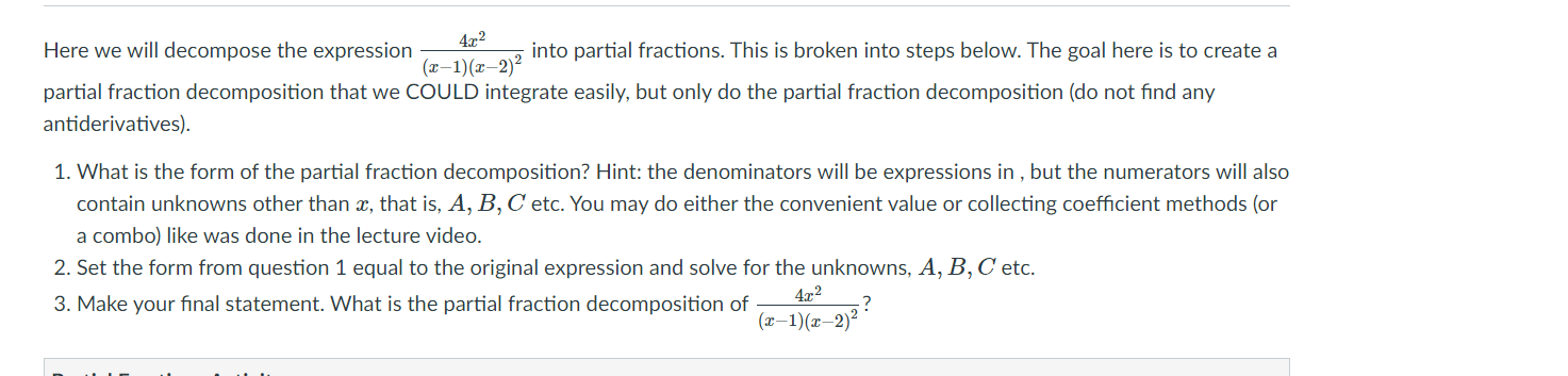 Please answer this question along with these three steps. 2 Here we