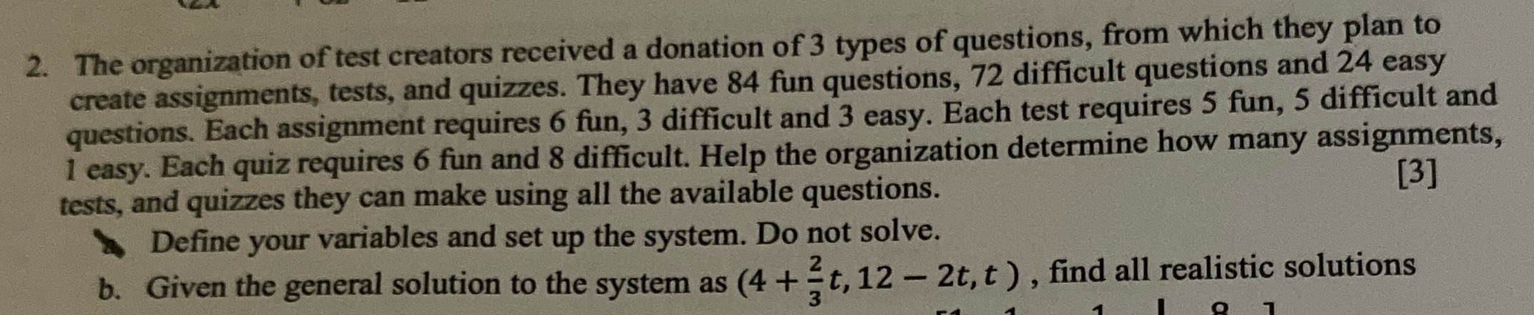 Question 2b. Please help me solve this question. 2. The organization of