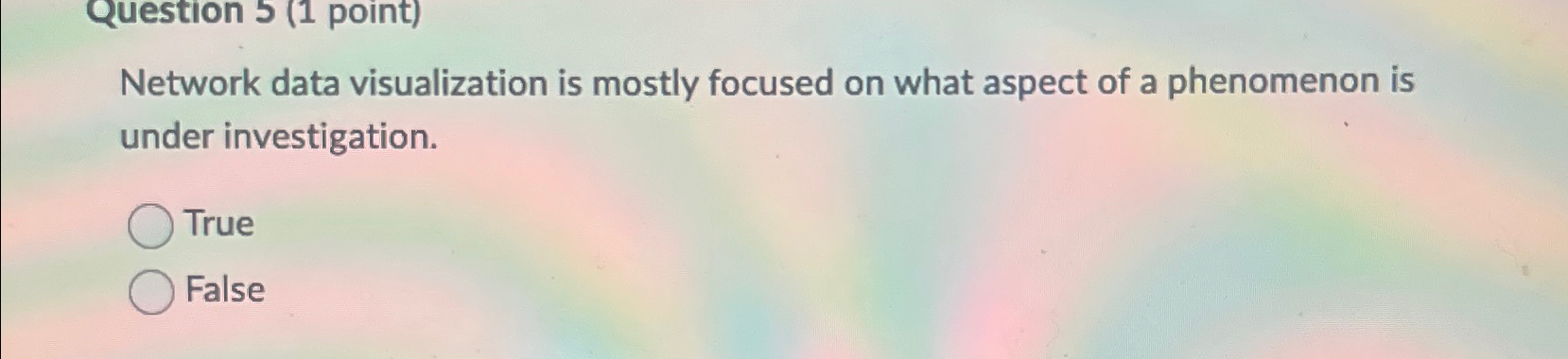  Network data visualization is mostly focused on what aspect of a