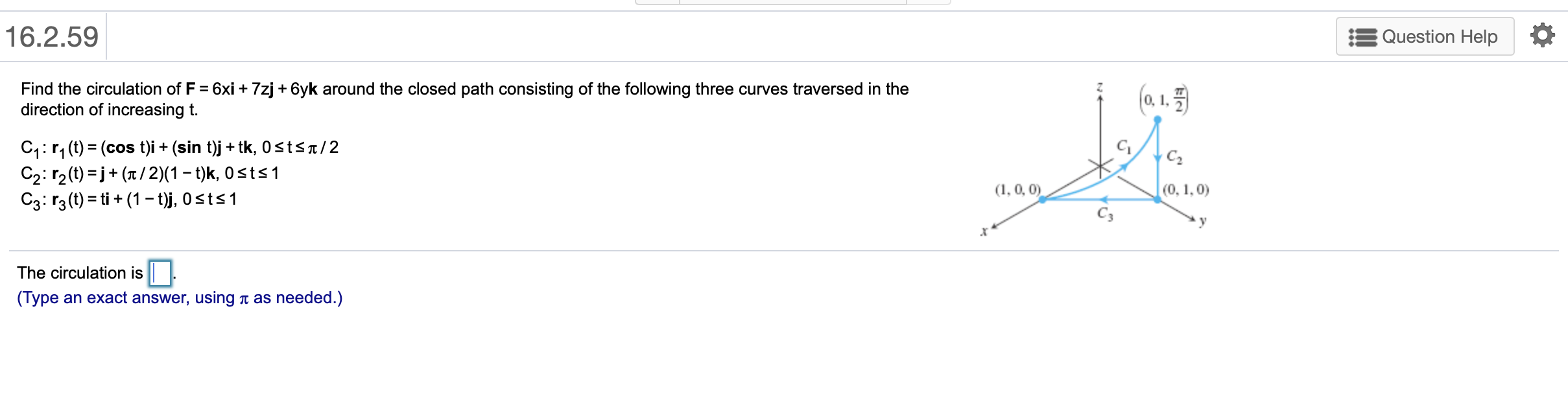 Answer correct I will rate helpful 16.2.59 Question Help Find the circulation