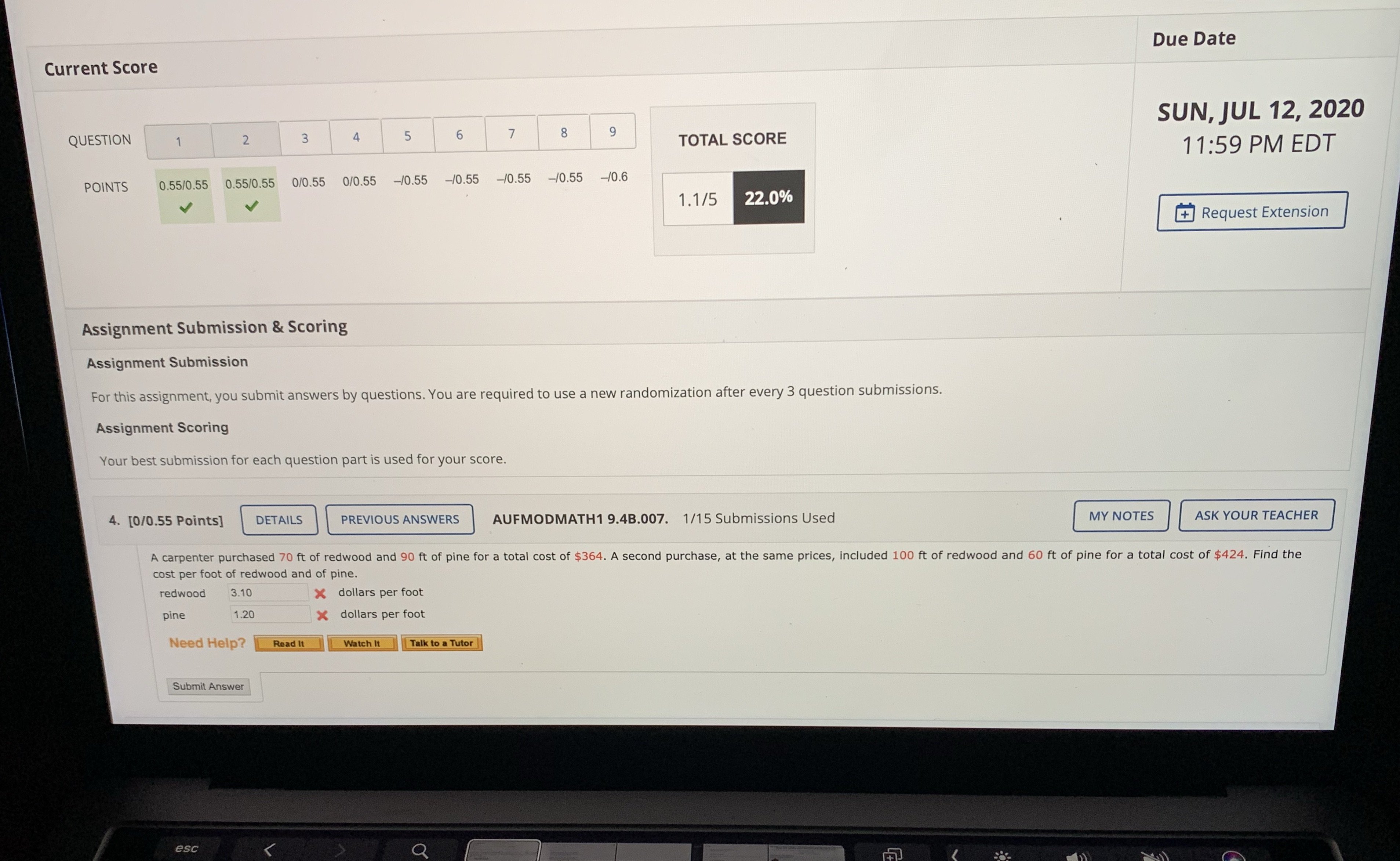 Help please Current Score Due Date QUESTION 2 3 4 5 6