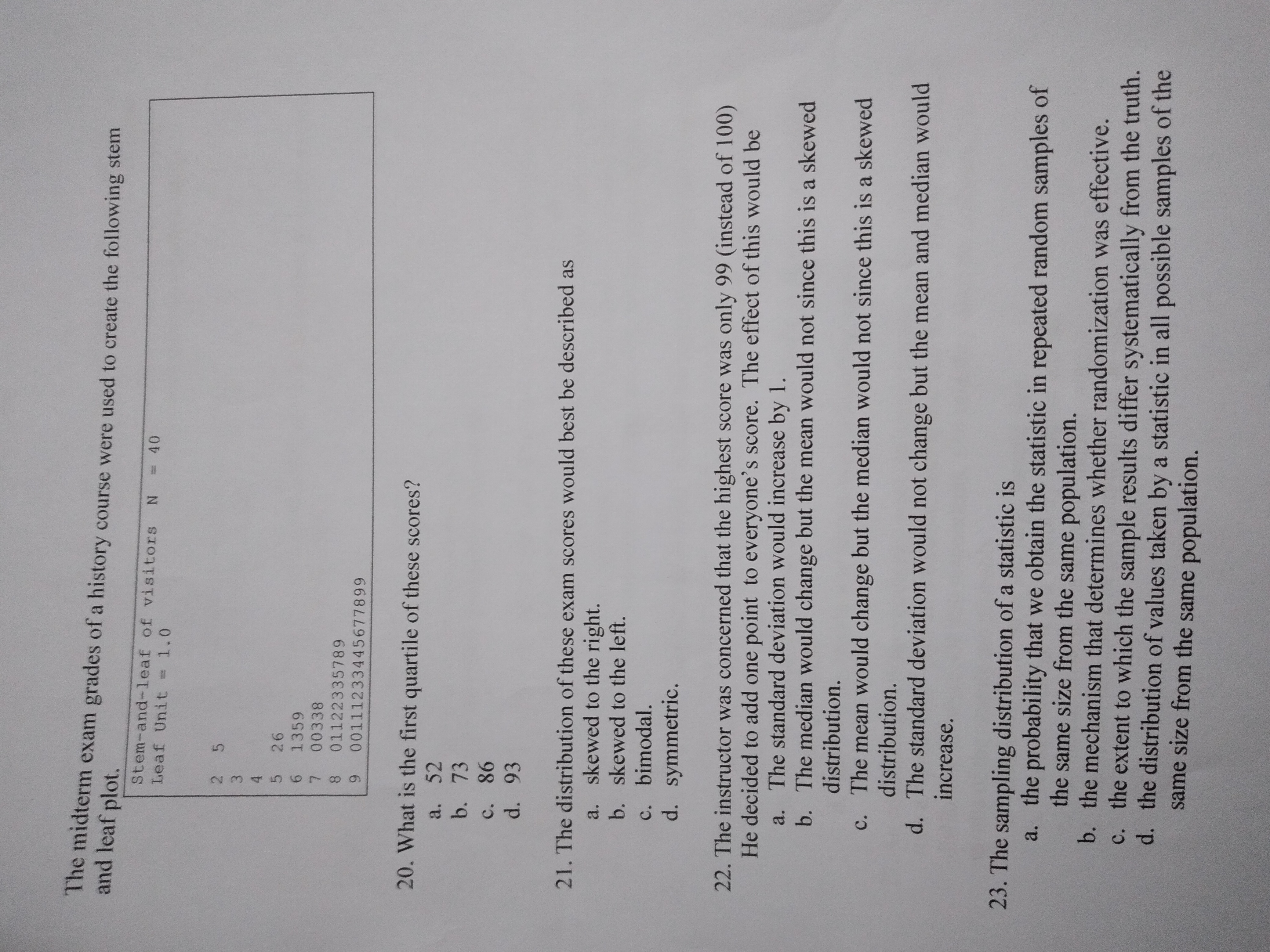 on the cover sheet. True/False Multiple Choice CIRCLE the best answer (3