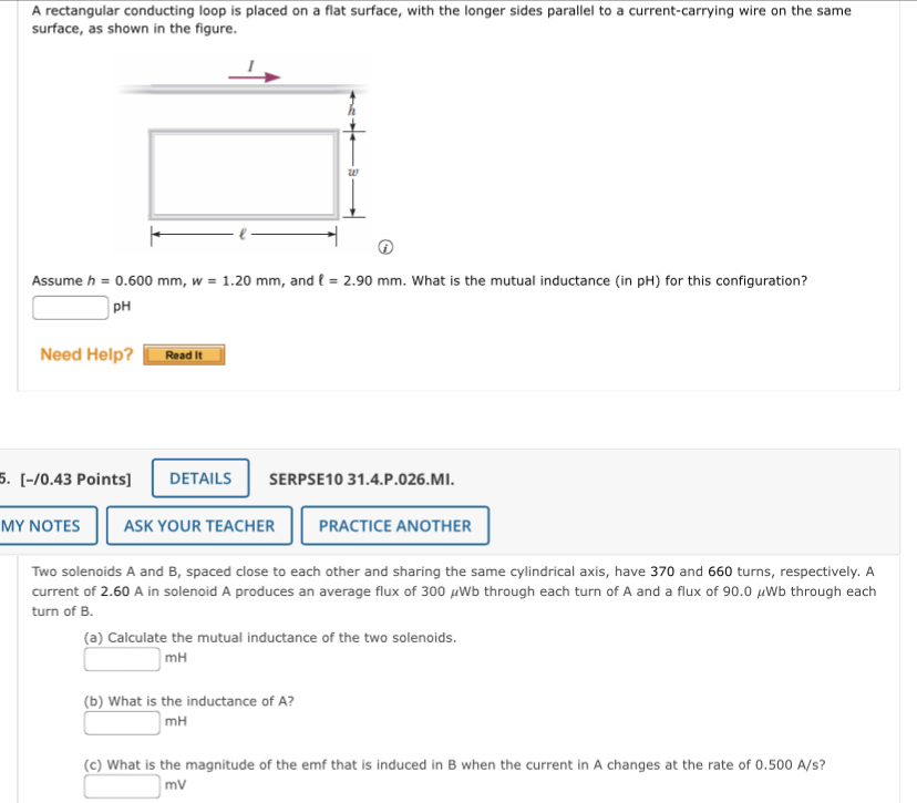  A rectangular conducting loop is placed on a flat surface, with