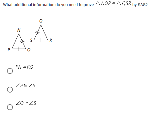 B O c ODWhat additional information do you need to prove A