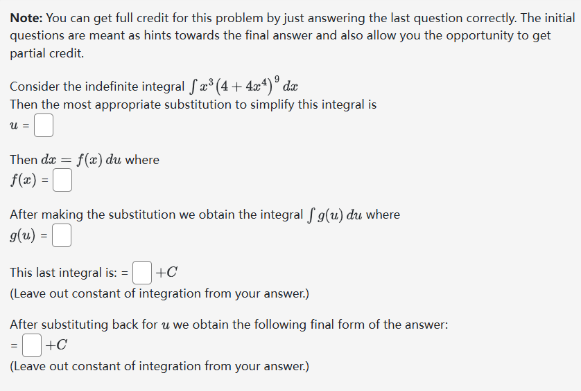 1. Note: You can get full credit for this problem by just