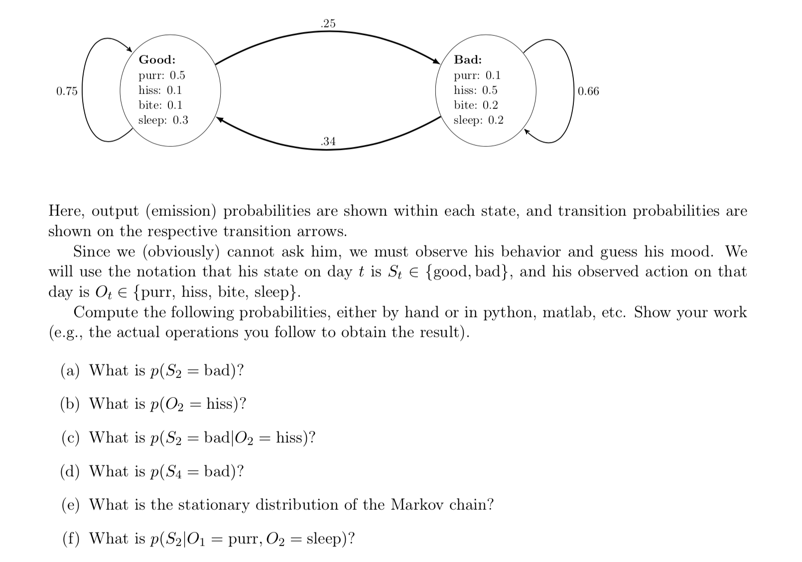 I use a simple model to understand my cat. Each day he